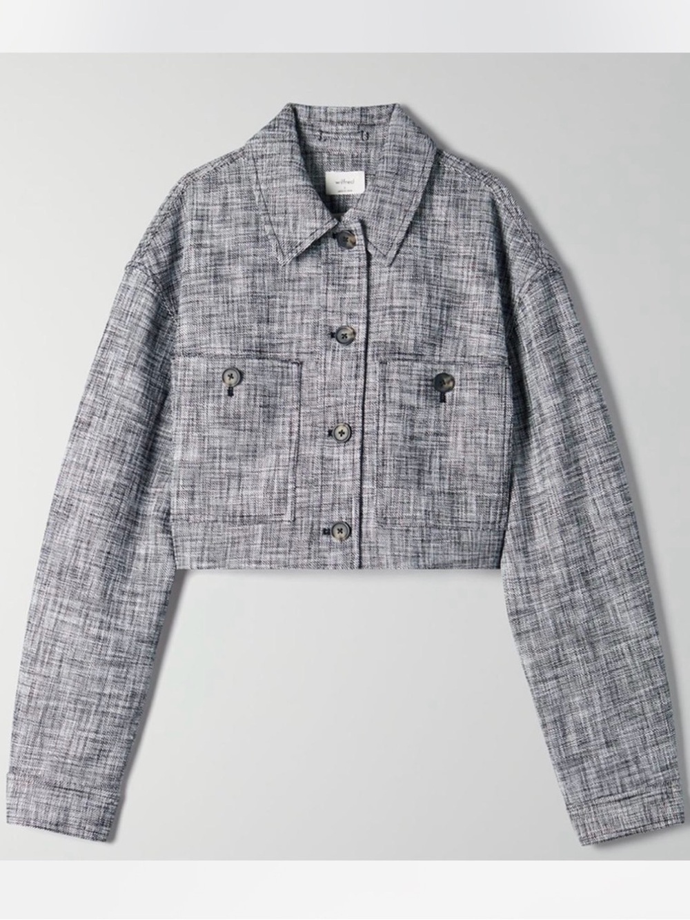 Wilfred The Little Cropped Gray Tweed Jacket - Women size XS